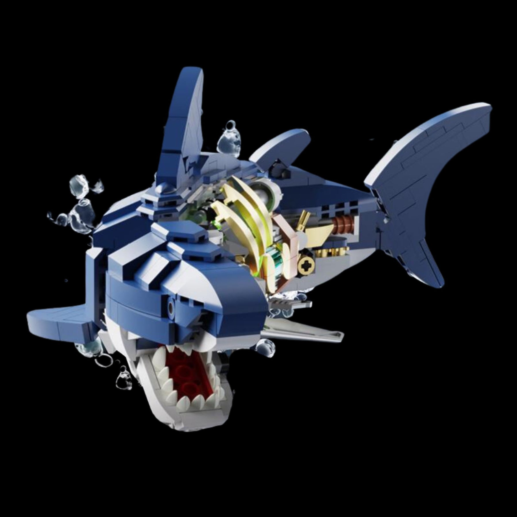 Tiburón Mecánico Con Luces (687 Piezas)