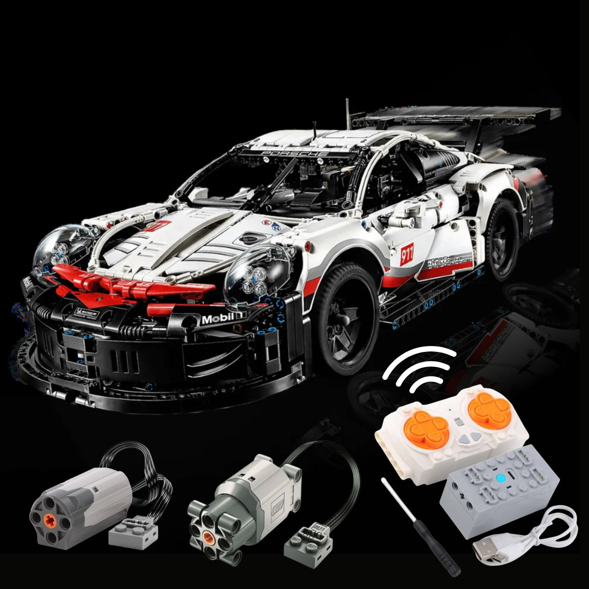 Porsche 911 RSR Blanco (1580 piezas)