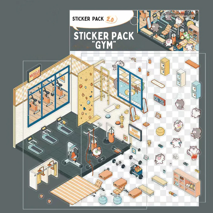 Stickers Scene: ¡Crea tu Propio Supermercado, Cafetería, Restaurante o Librería!