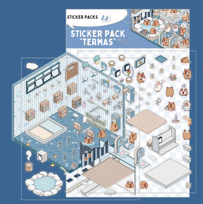 Stickers Scene: ¡Crea tu Propio Supermercado, Cafetería, Restaurante o Librería!