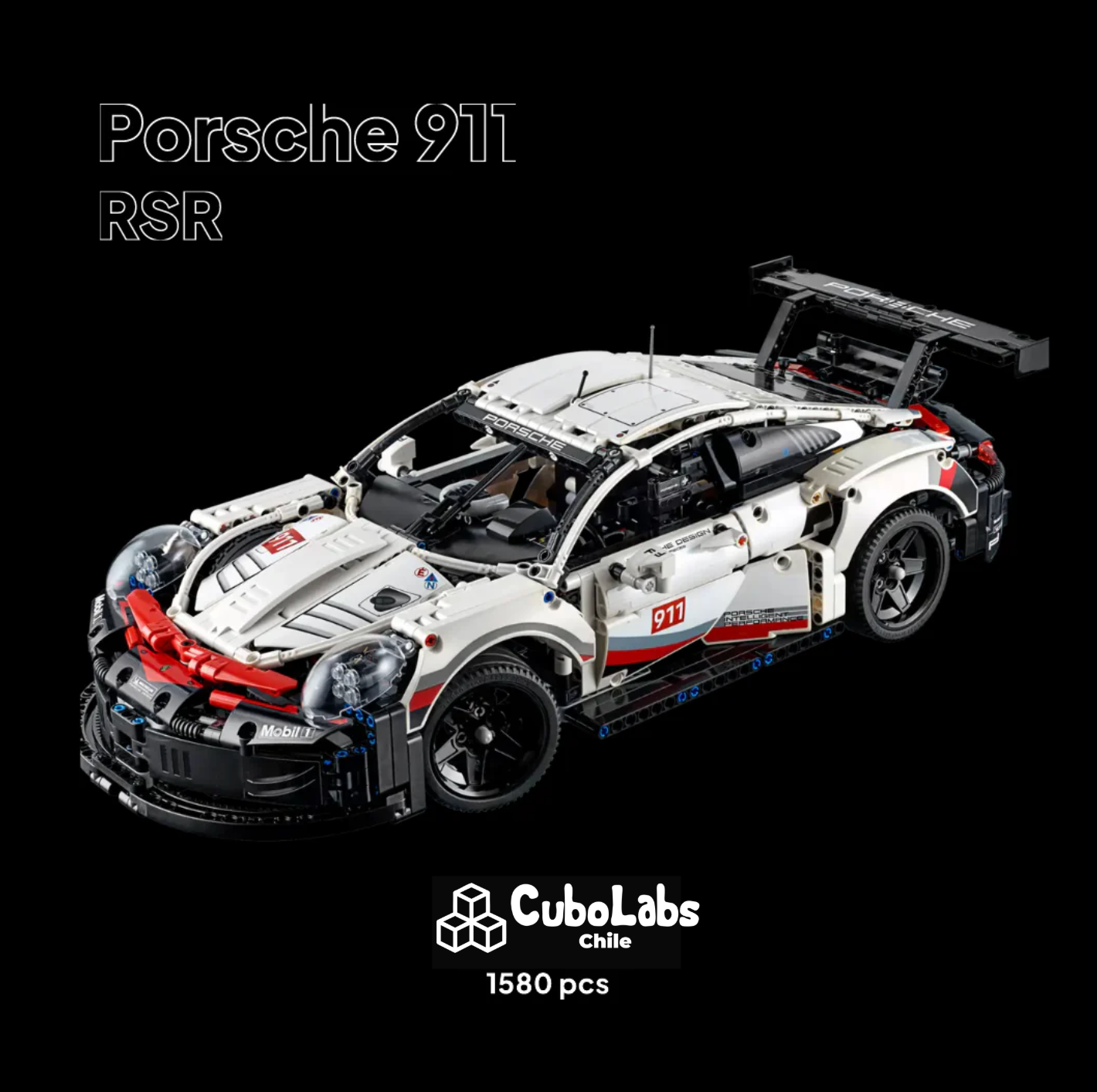Porsche 911 RSR Blanco (1580 piezas)