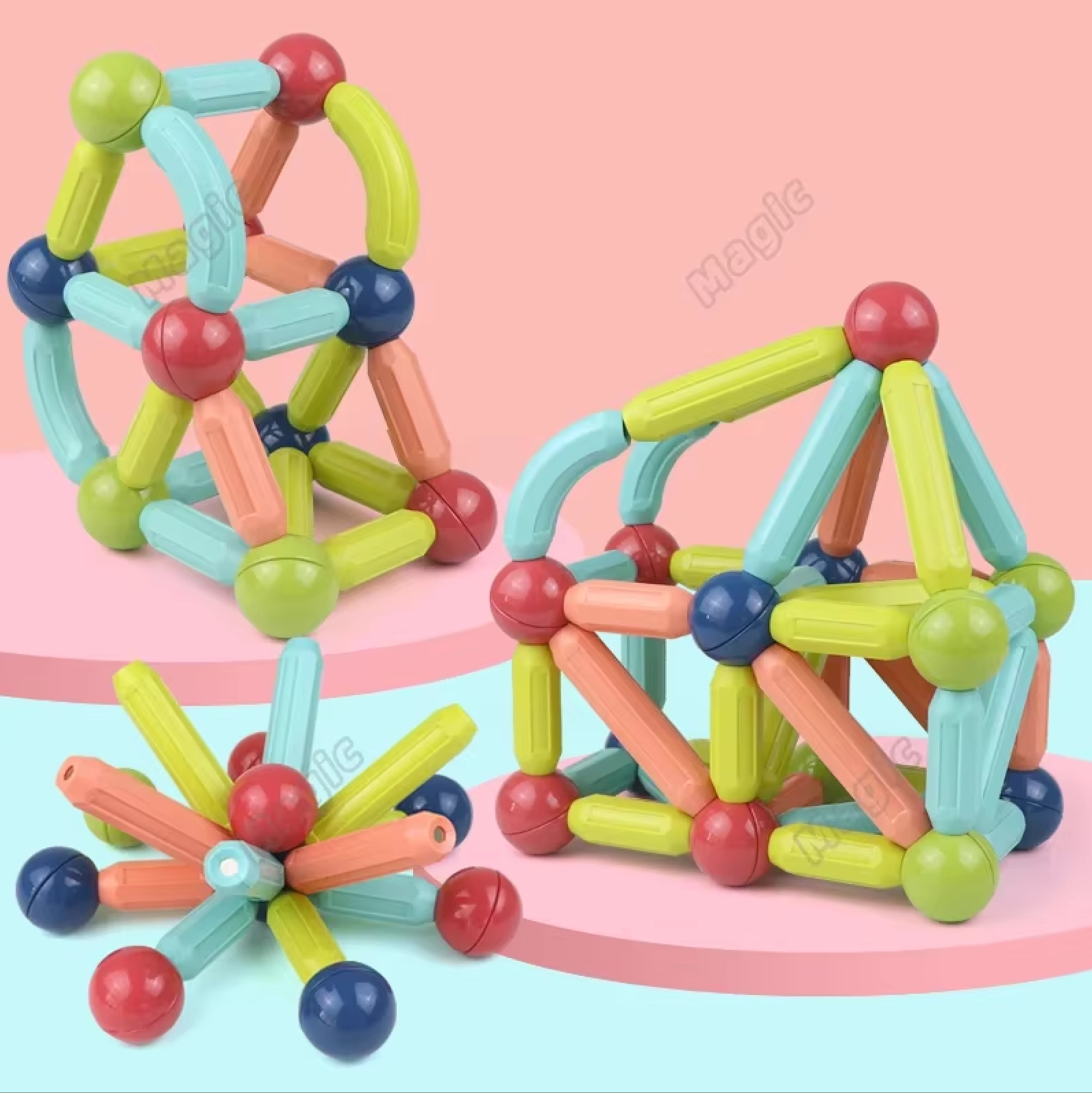 Bloques Magnéticos Didácticos Montessori 3D | StickLabs