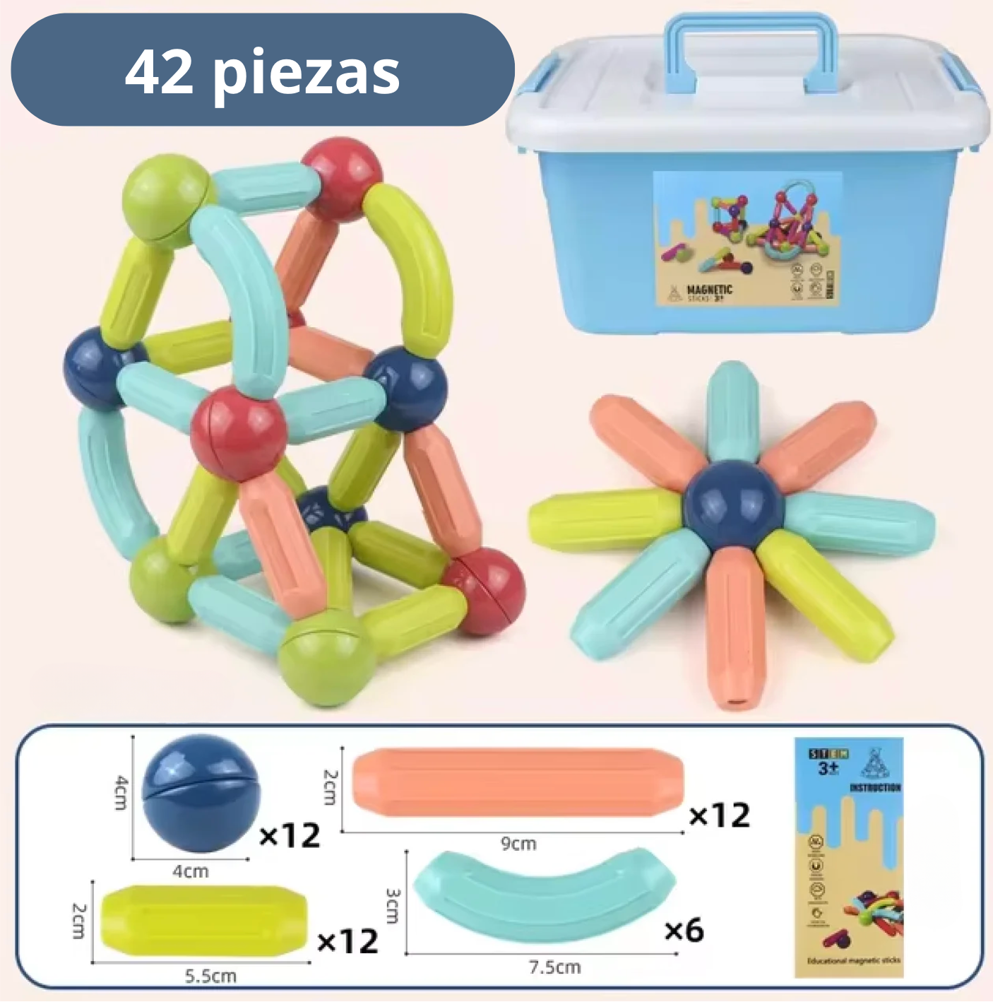 Bloques Magnéticos Didácticos Montessori 3D | StickLabs