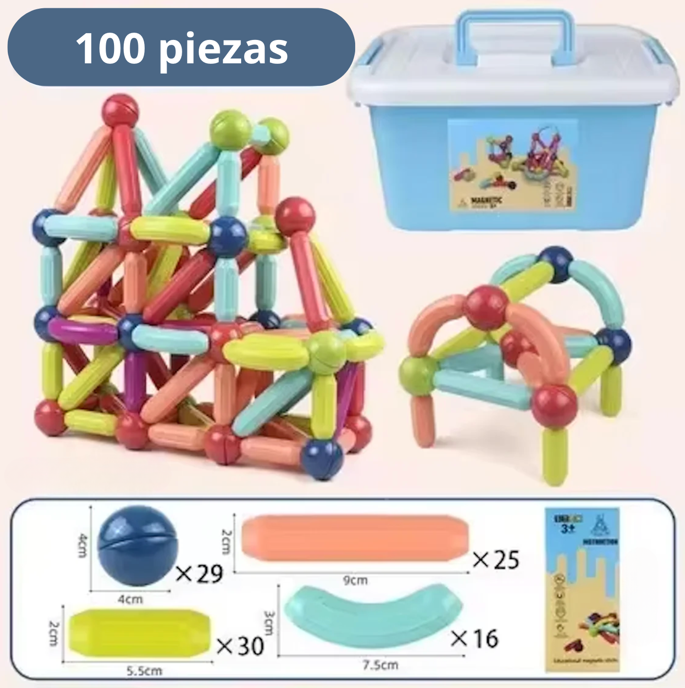 Bloques Magnéticos Didácticos Montessori 3D | StickLabs