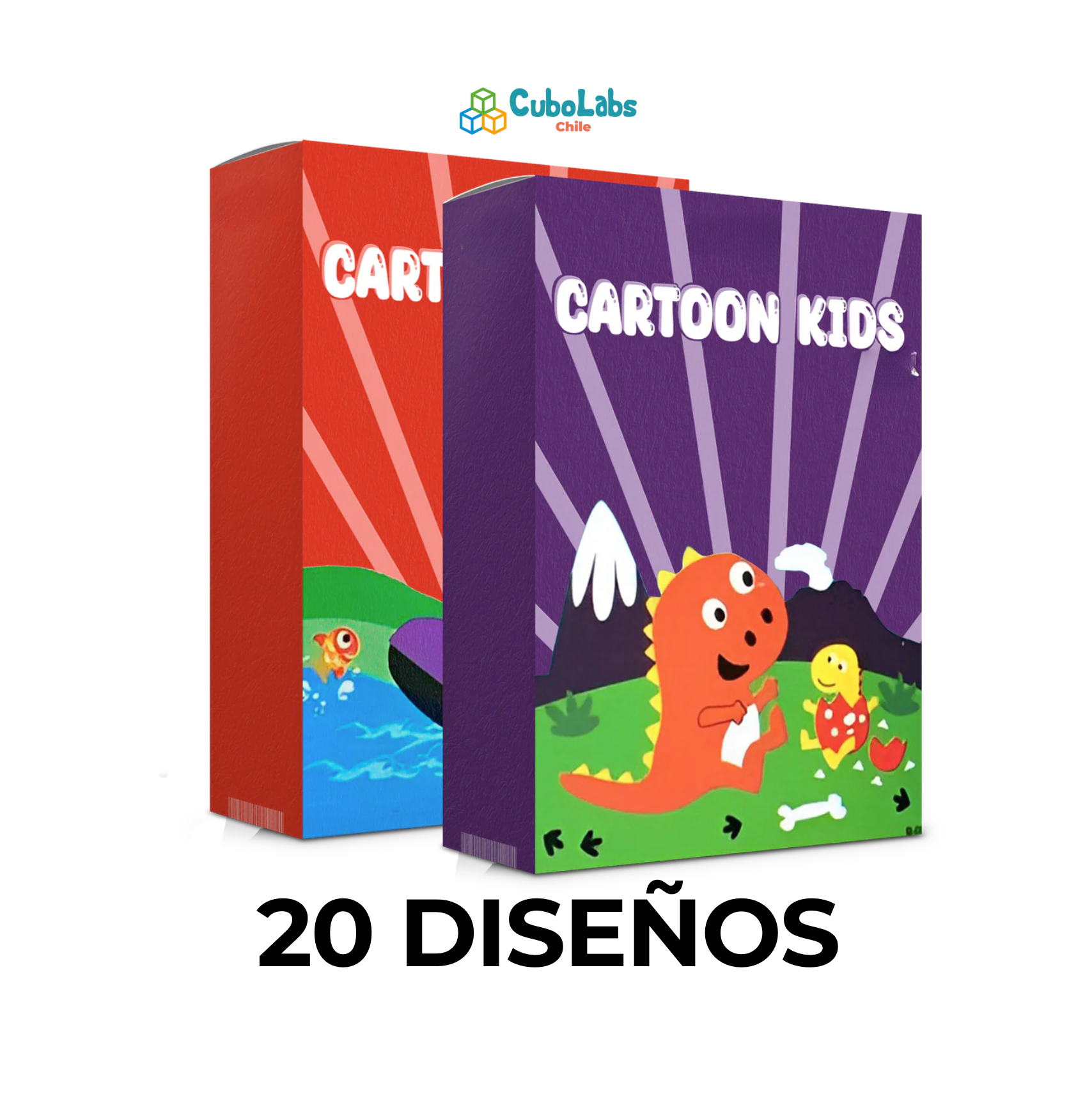 Cartoon Kids 2 en 1 - Pinta y Pega!