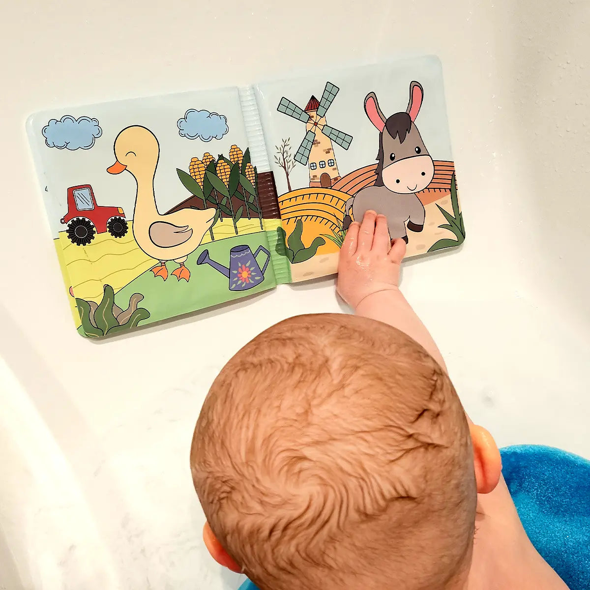 Libro para colorear sobre agua de granja (6+ meses)