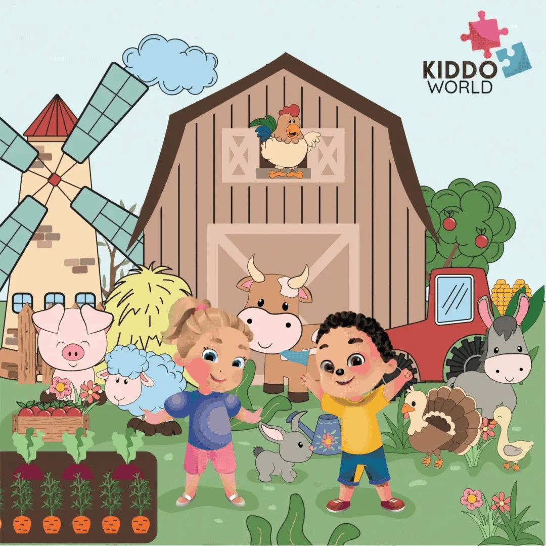 Libro para colorear sobre agua de granja (6+ meses)
