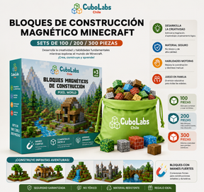 Bloques de Construcción Magnéticos Pixel World™ - 100 / 200 / 300 piezas