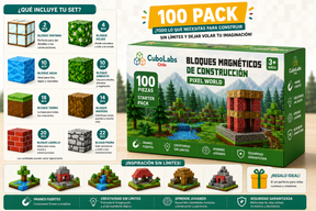 Bloques de Construcción Magnéticos Pixel World™ - 100 / 200 / 300 piezas