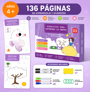 Niño curioso: Libro de ejercicios Montessori para trazar líneas, números y patrones (3+ años) [ÚLTIMAS UNIDADES]