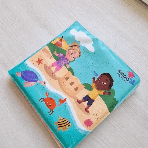Libro para colorear con agua: Animales marinos, Pintura al agua, Reutilizable (8 páginas, 6-24 meses)
