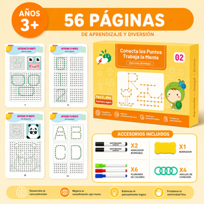 Niño curioso: Libro de ejercicios Montessori para trazar líneas, números y patrones (3+ años) [ÚLTIMAS UNIDADES]