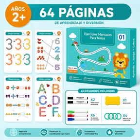 Niño curioso: Libro de ejercicios Montessori para trazar líneas, números y patrones (3+ años) [ÚLTIMAS UNIDADES]