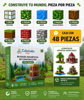 Bloques de Construcción Magnéticos Pixel World™ - 48 / 64 / 75 piezas