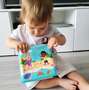 Libro para colorear con agua: Animales marinos, Pintura al agua, Reutilizable (8 páginas, 6-24 meses)