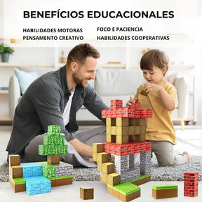 Bloques de Construcción Magnéticos Estilo MineCraft -- 48 / 64 / 75 piezas [2025 - OFF]