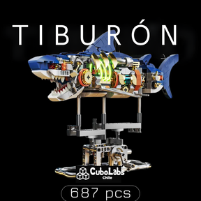 Tiburón Mecánico Con Luces (687 Piezas)