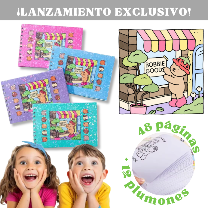Bobbie Goods: Libro de Colorear Sensorial (INCLUYE 12 PLUMONES TOUCH DE REGALO)