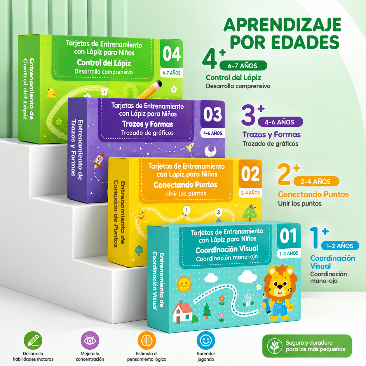 Niño curioso: Libro de ejercicios Montessori para trazar líneas, números y patrones (3+ años) [ÚLTIMAS UNIDADES]